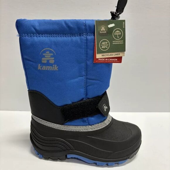 Kamik Kids’ Rocket, Blue Winter Boots, Girls’ Size 13 M - Picture 1 of 6